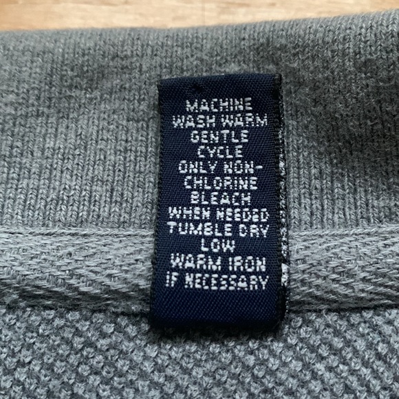 Gap Brand- Classic Men’s Long Slv Polo Shirt- Gray- Size XL Late 90s Early 2000 - Picture 5 of 11